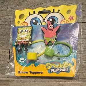 SpongeBob SquarePants Straw Toppers-SpongeBob & Patrick 2 pk